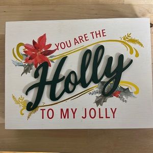 Ashland Festive Holiday Sign with Red and Green Accents